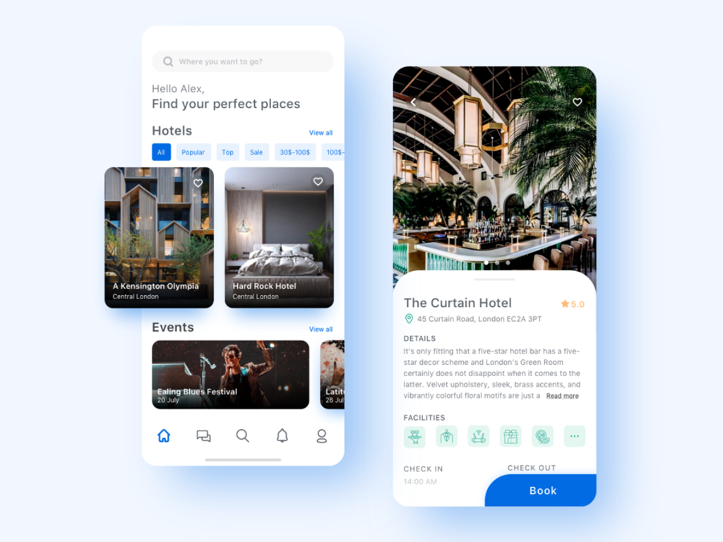 Hotel Info Screen example (*image by [Alex Makarowa](https://dribbble.com/dzmadchen){ rel="nofollow" .default-md}*)