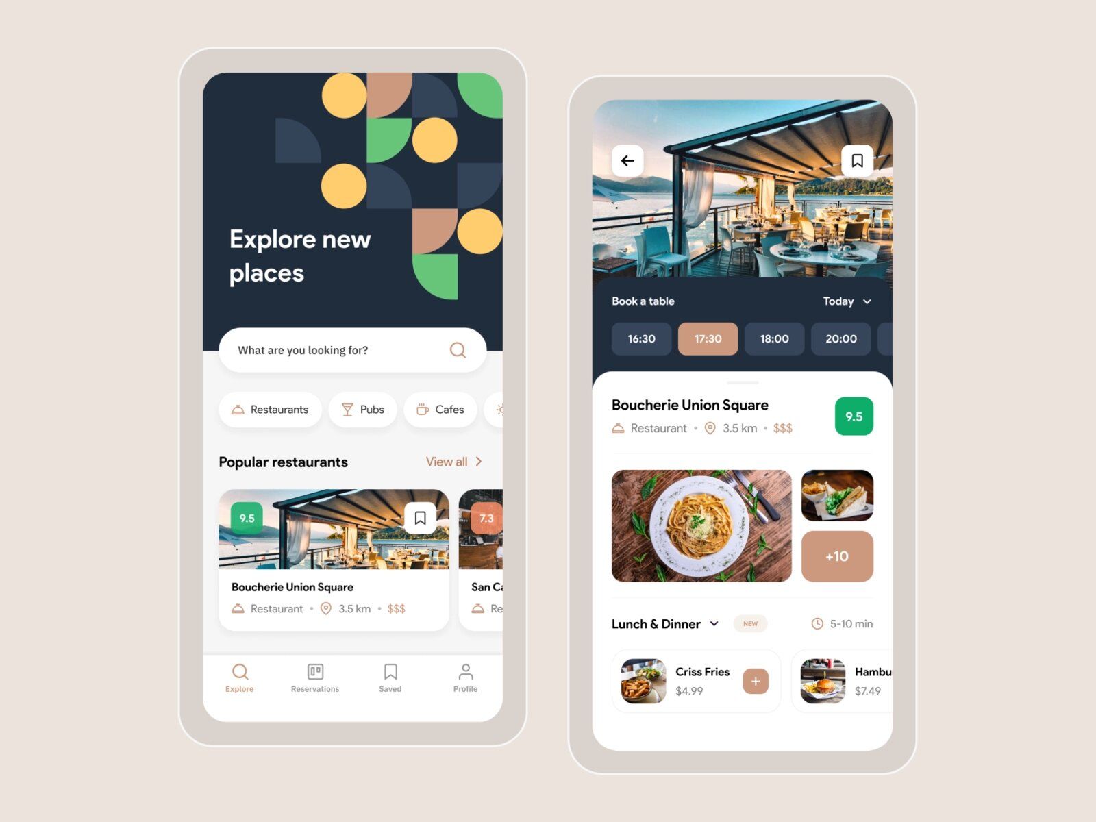 Home Screen in a food ordering app is a place for you to food options and promote best food delivery offers (*image by [Radovan Tucek](https://dribbble.com/radisss){ rel="nofollow" target="_blank" .default-md}*)