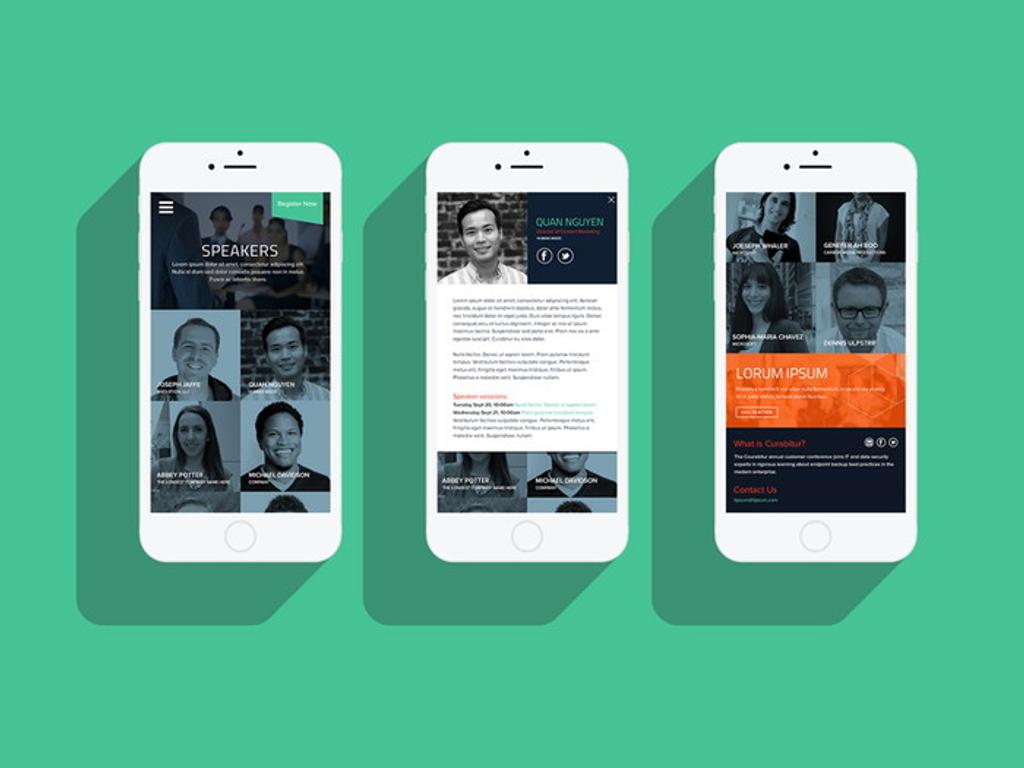 Preliminary acquaintance with speakers is very important for users, so implement it during your conference app development