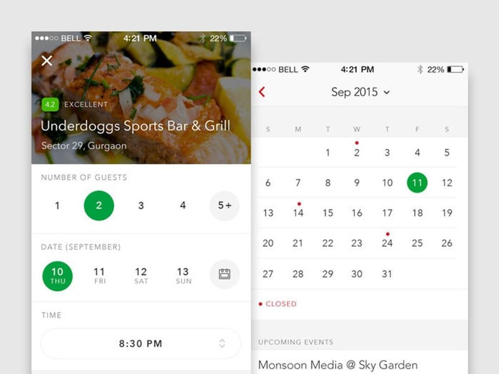 Include a table reservation feature when you create a restaurant app 