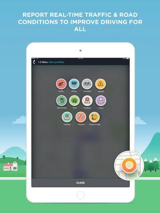 Cool cartoon-like design is another advantage of Waze navigation app