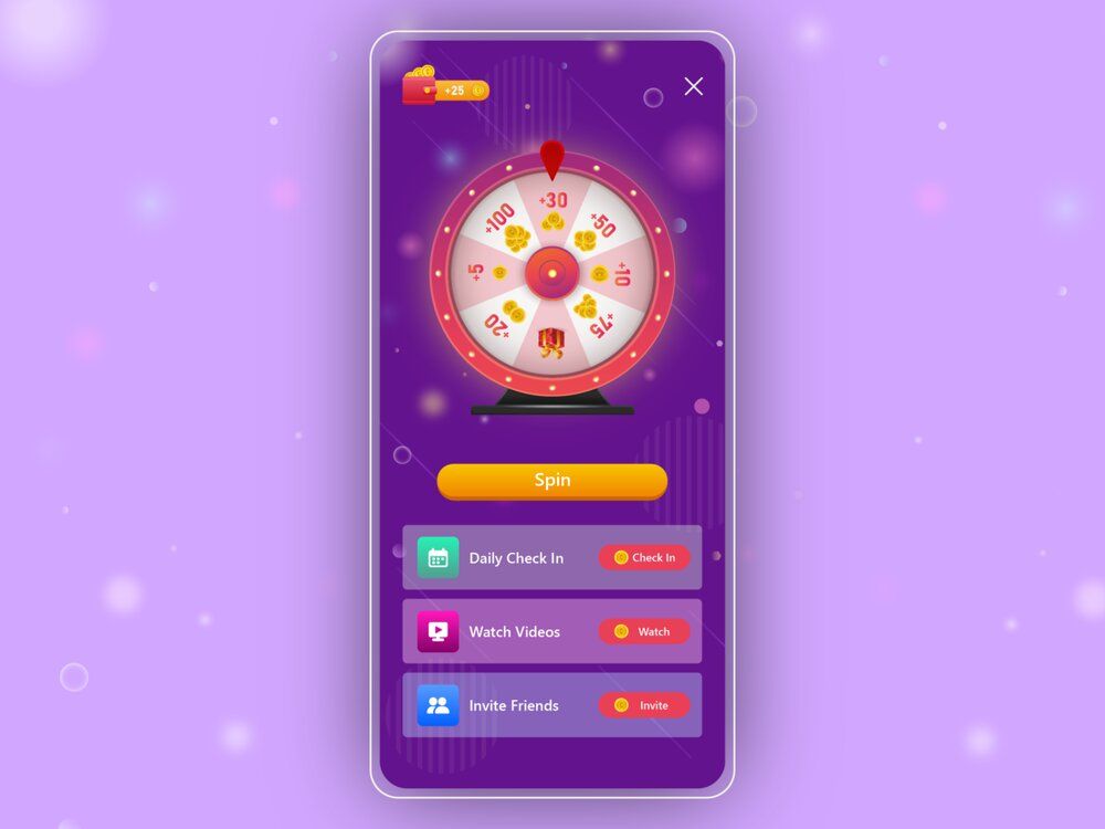 The wheel of fortune is a great, yet risky way to boost customer loyalty (*image by [Ali Nawaz](https://dribbble.com/ali_profile){ rel="nofollow" target="_blank" .default-md}*)