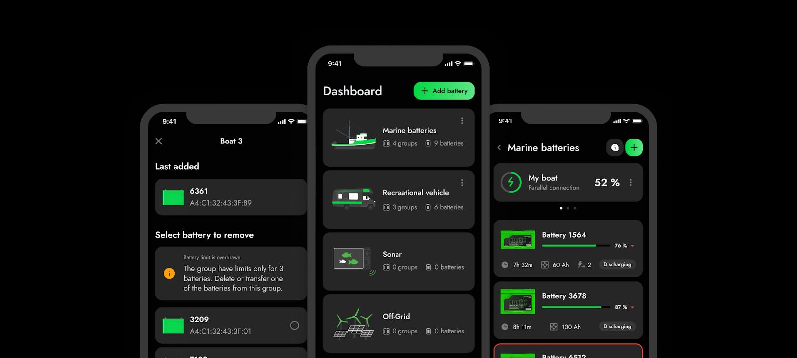 Screenshots of the Norsk Guardian app