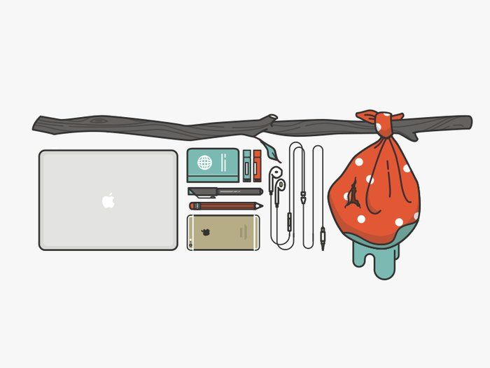 A true digital nomad needs only this and nothing else (*image by [Meg](https://dribbble.com/megdraws){ rel="nofollow" .default-md}*)
