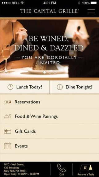 The application provides access to all the important functions on the first screen