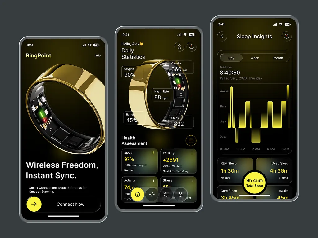 ring health tracker mobile app
