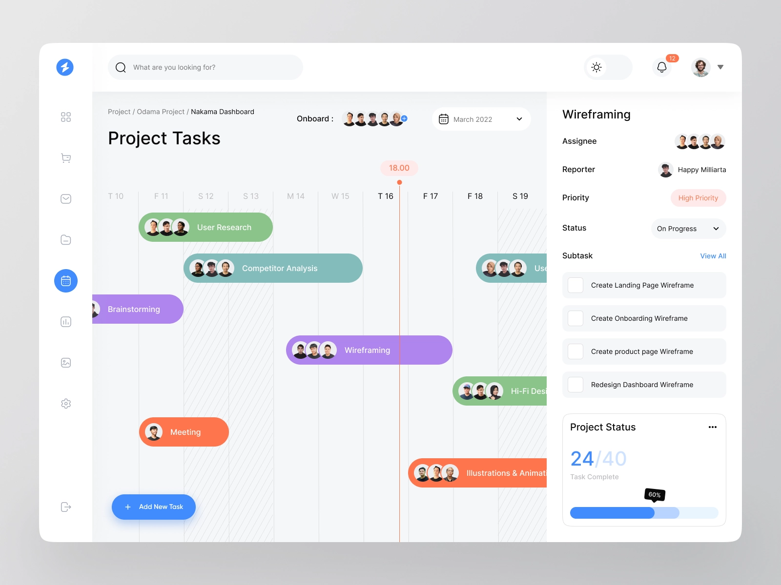 Project Management tool that allows creating QA tasks