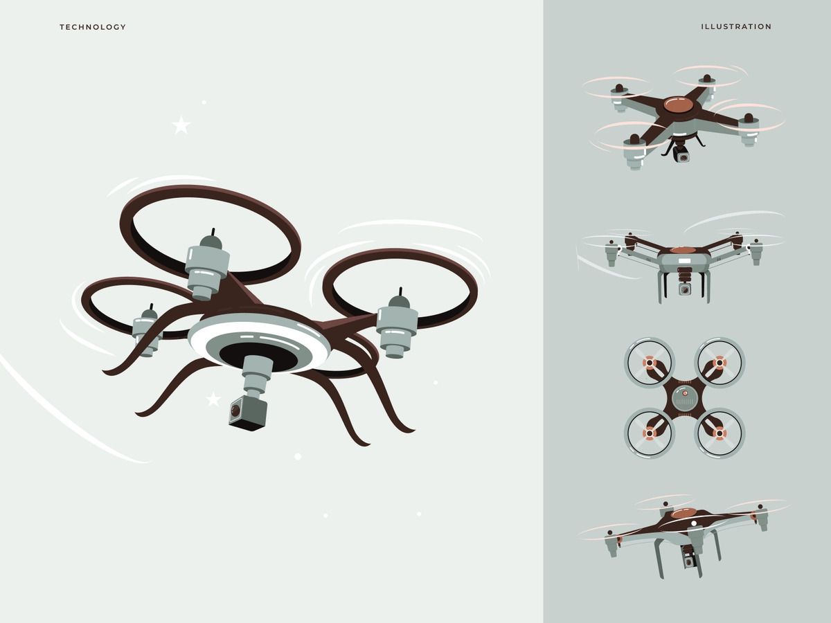 To develop secure drone applications, software developers enable access control features for their customers’ drone software (*image by [Galaxy UX Studio](https://dribbble.com/galaxyux){ rel="nofollow" target="_blank" .default-md}*)