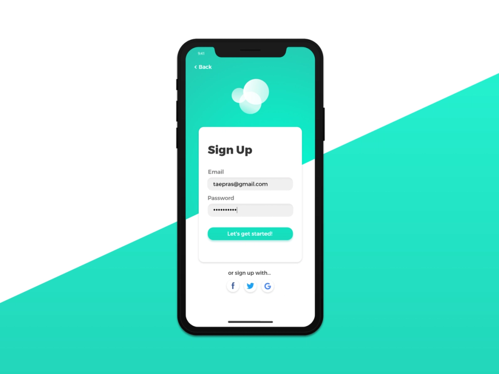 A Sign Up Stage is an important part of your future app