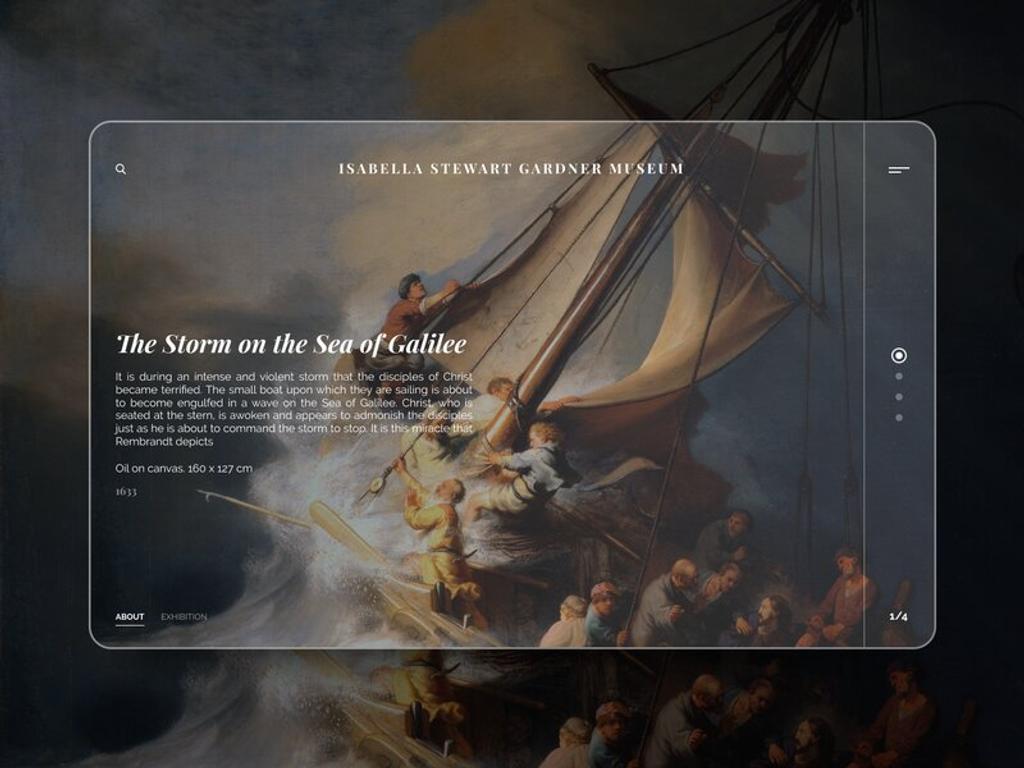 A museum app should have a separate screen for each exhibit
