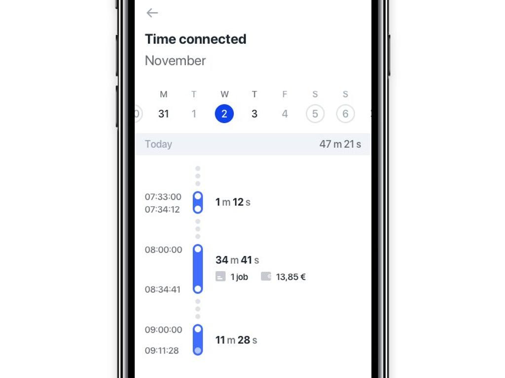 To create an on-demand delivery app (couriers’ version), a calendar is essential to control the working schedule