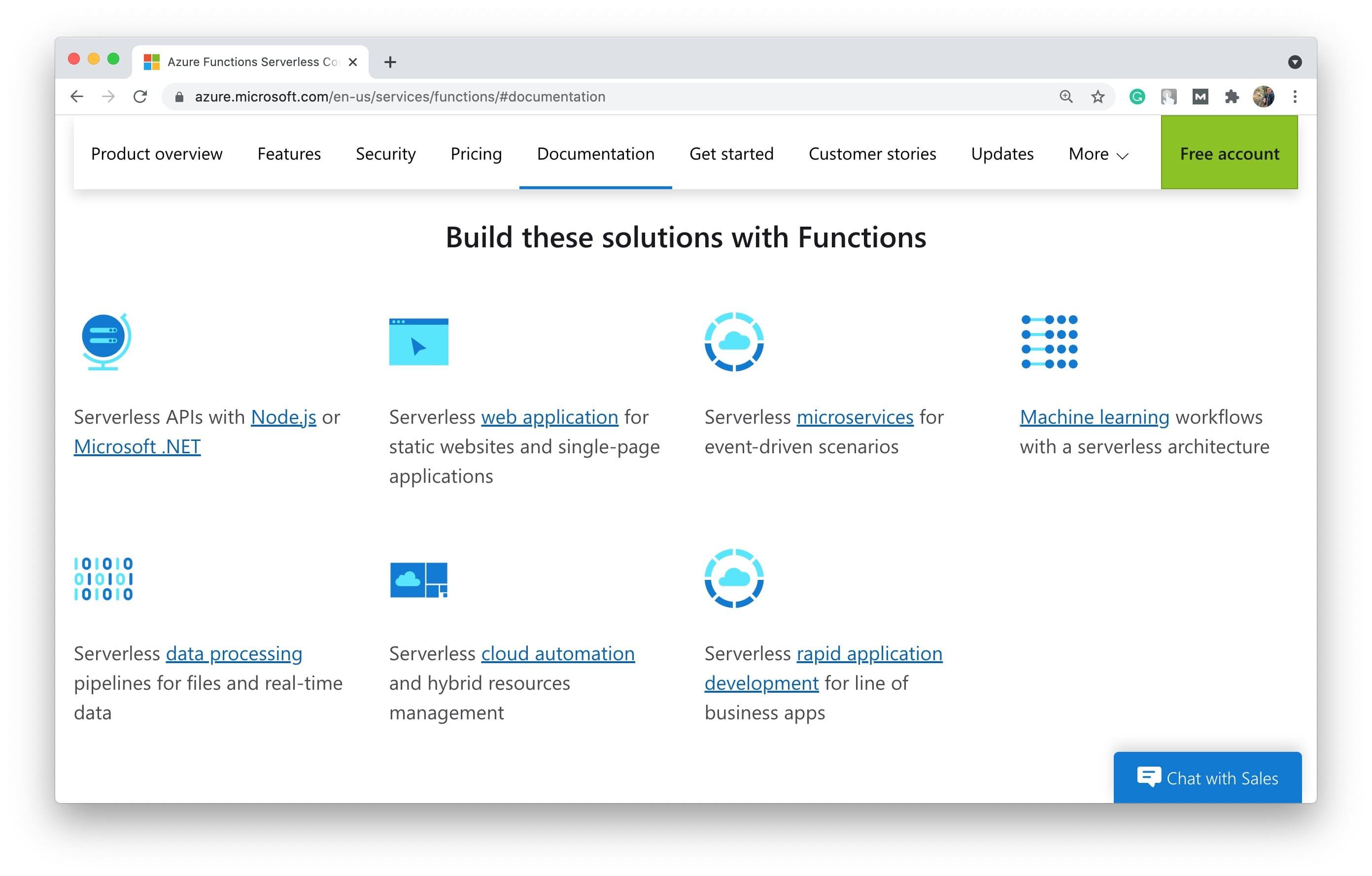 Cloud computing, serverless infrastructure, on-premises infrastructure — these are all parts of Azure set of servers options for their user groups (*image by [Azure](https://azure.microsoft.com/en-us/services/functions/){ rel="nofollow" target="_blank" .default-md}*)