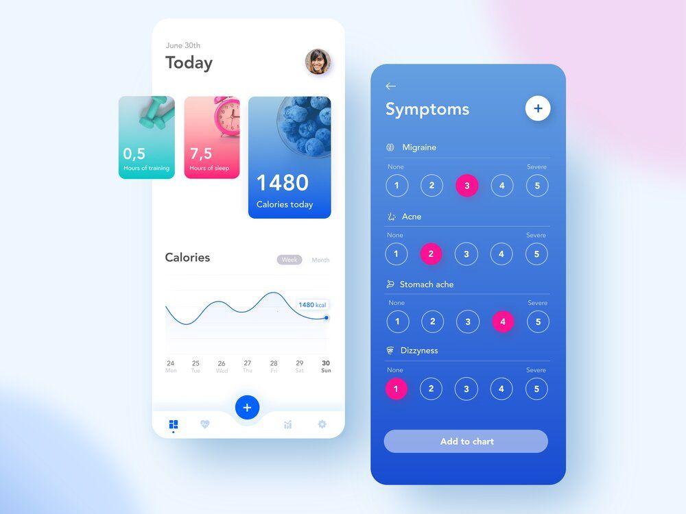 Healthcare mobile app development can help you reduce the workflow of doctors (*image by [Zuzanna Cwiakala](https://dribbble.com/zuzanna_cwiakala){ rel="nofollow" target="_blank" .default-md}*)