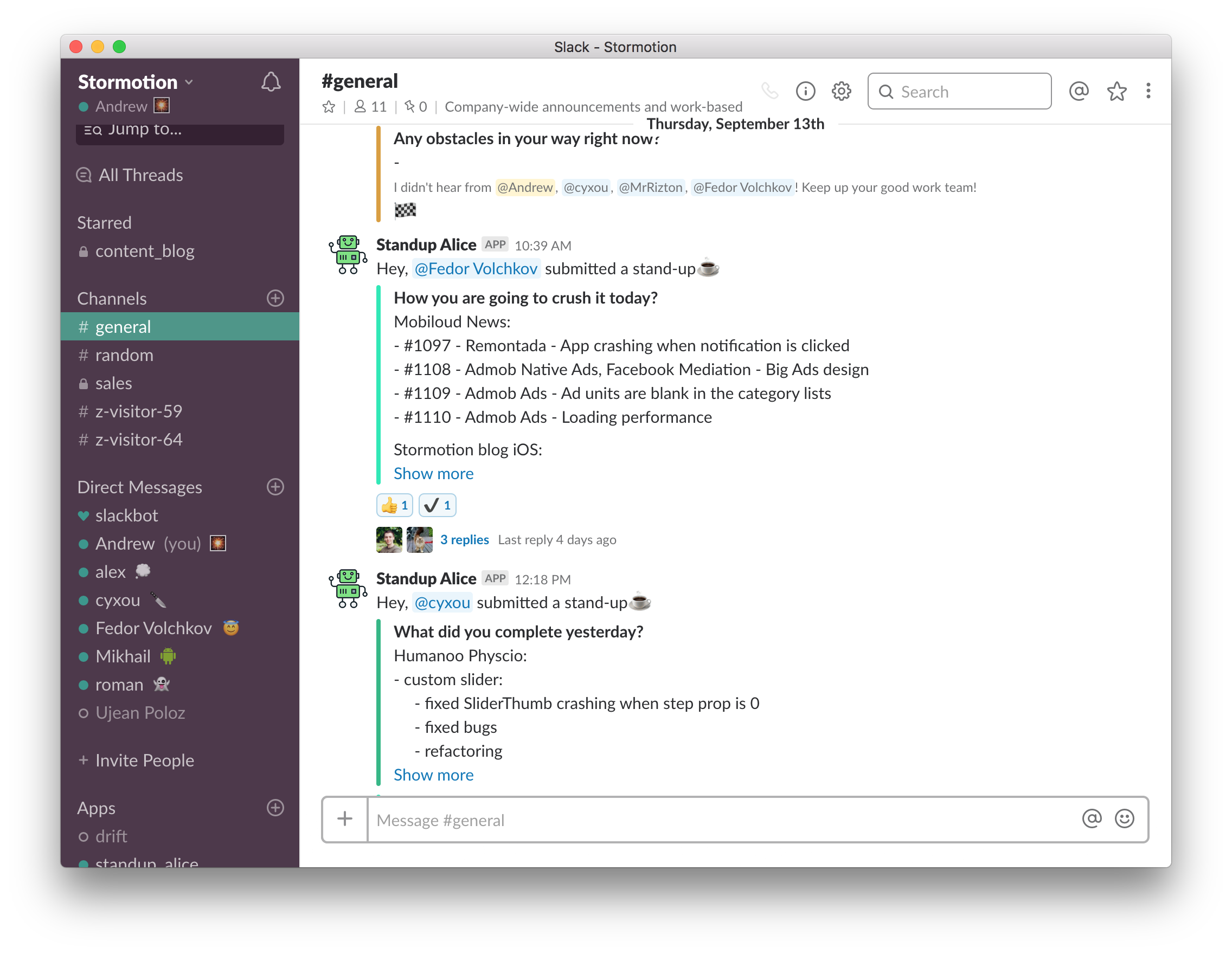 We actively use Slack at Stormotion. Defintely recommend it! 