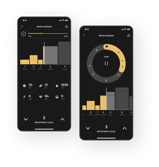Screenshots of the SportPlus BLE-connected fitness app