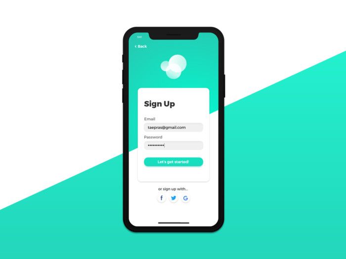 Sign Up Process should be fast, simple and not mandatory (*image by [Taè Prasongpongchai](https://dribbble.com/taepras){ rel="nofollow" .default-md}*)