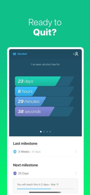 Mental health app developers in the field of addiction recovery mental health apps add features to help users visualize the progress (*image by [I Am Sober App](https://www.google.com/url?sa=i&amp;url=https%3A%2F%2Fapps.apple.com%2Fua%2Fapp%2Fi-am-sober%2Fid672904239&amp;psig=AOvVaw2GQx7QeesNP7wqnYVR-57E&amp;ust=1619246498717000&amp;source=images&amp;cd=vfe&amp;ved=0CAMQjB1qFwoTCMCY9rXhk_ACFQAAAAAdAAAAABAp){ rel="nofollow" target="_blank" .default-md}*)