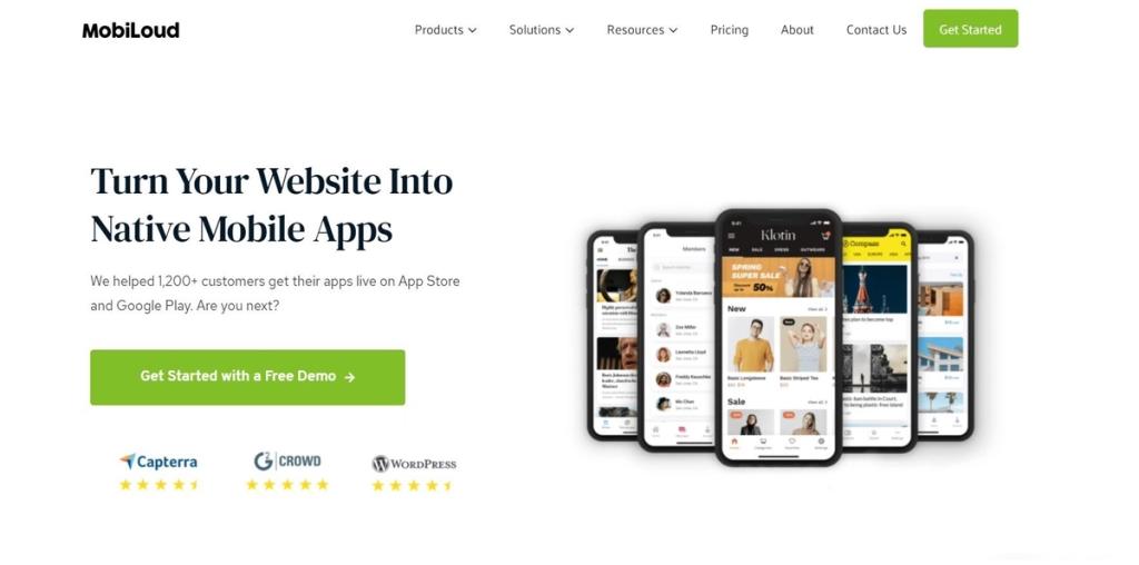 White-label app: MobiLoud website