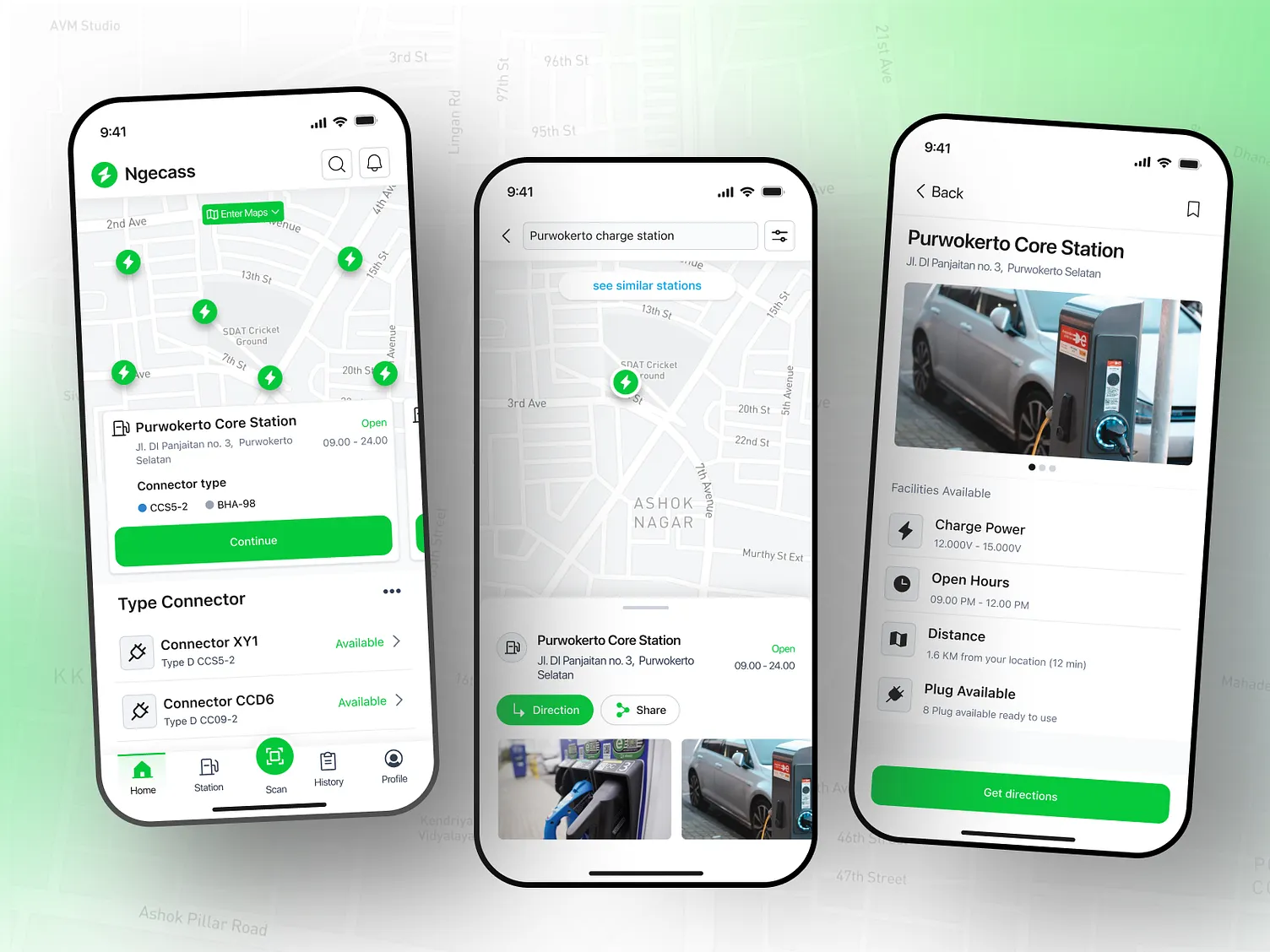 EV charging station app