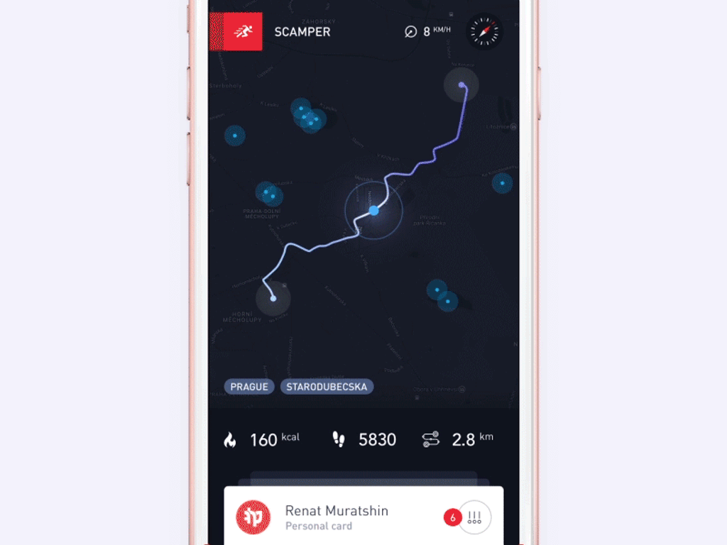 More and more mobile apps with GPS geolocation are created for fitness lovers (*image by [Renat Muratshin](https://dribbble.com/7hp){ rel="nofollow" .default-md}*)