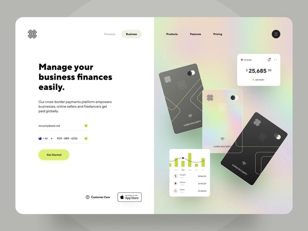 Authentication with email and phone number on a online banking website or mobile software should be easy yet secure for a pleasant customer experience