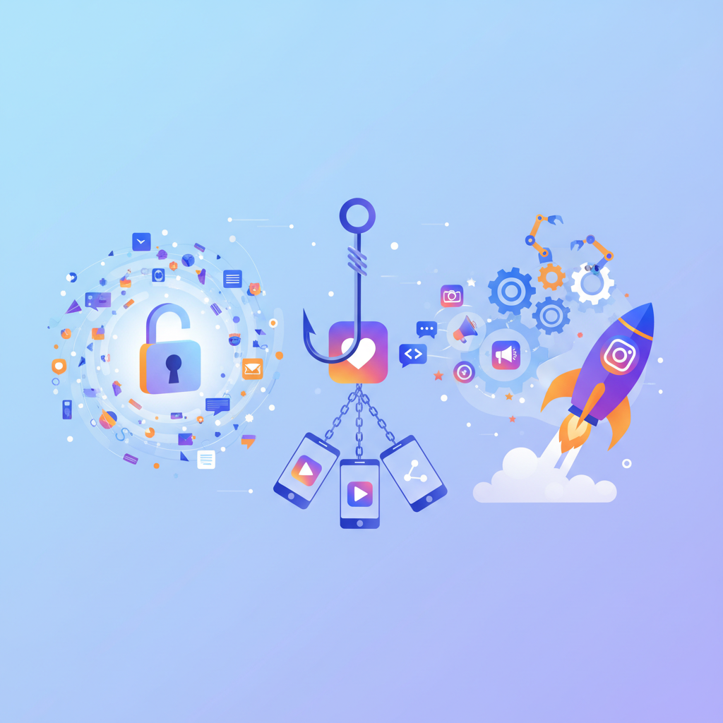 Illustration for Unlock Instagram Growth with Powerful Hooks and Automation - Image 1
