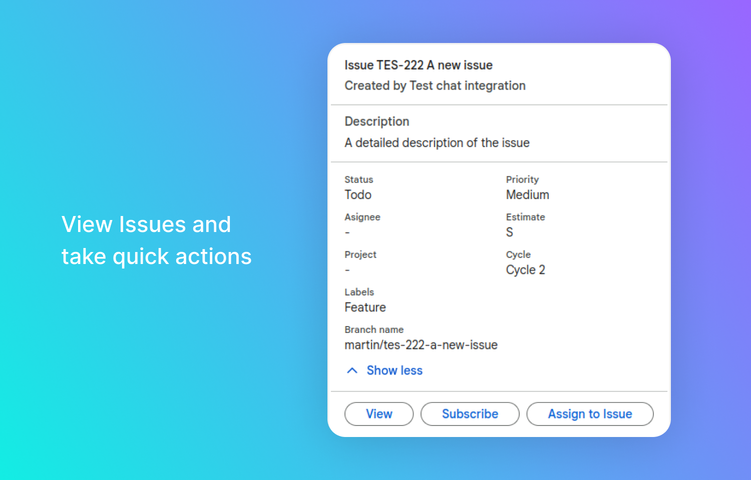 Google chat integration for Linear