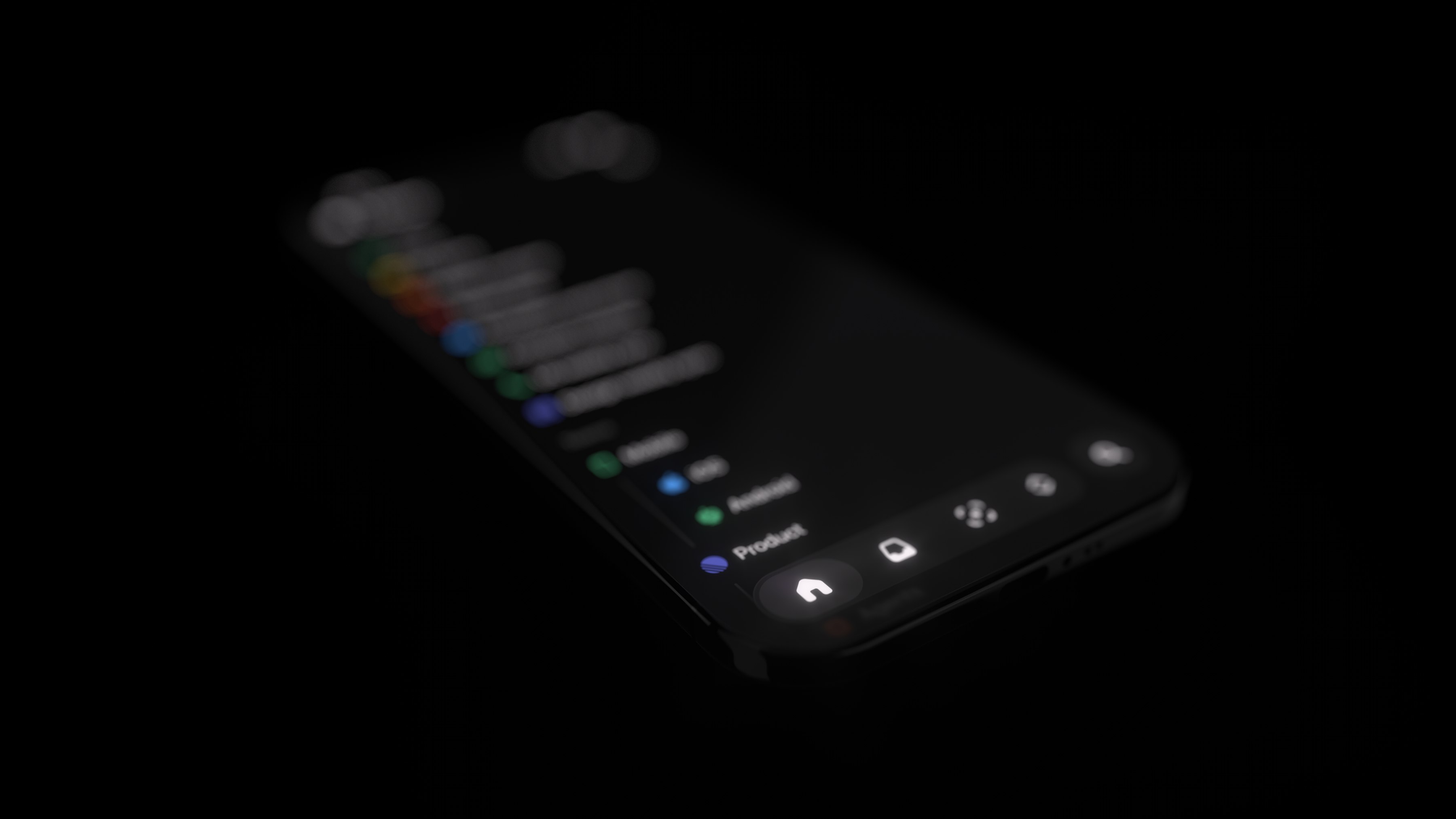 A photo of the new nav bar on iOS