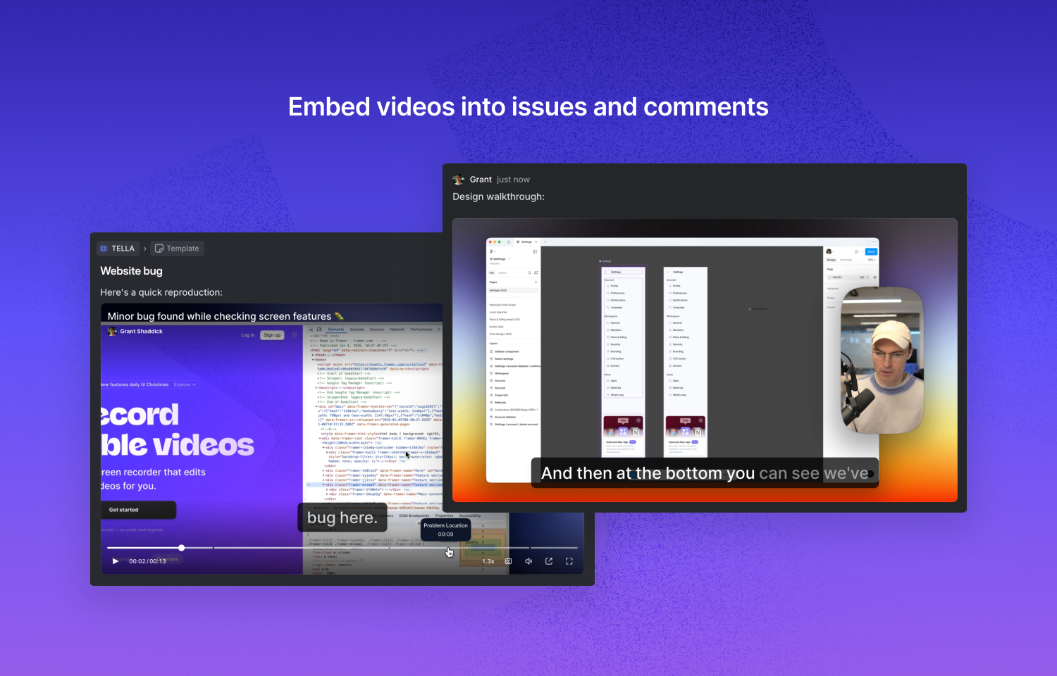 embed tella into Linear
