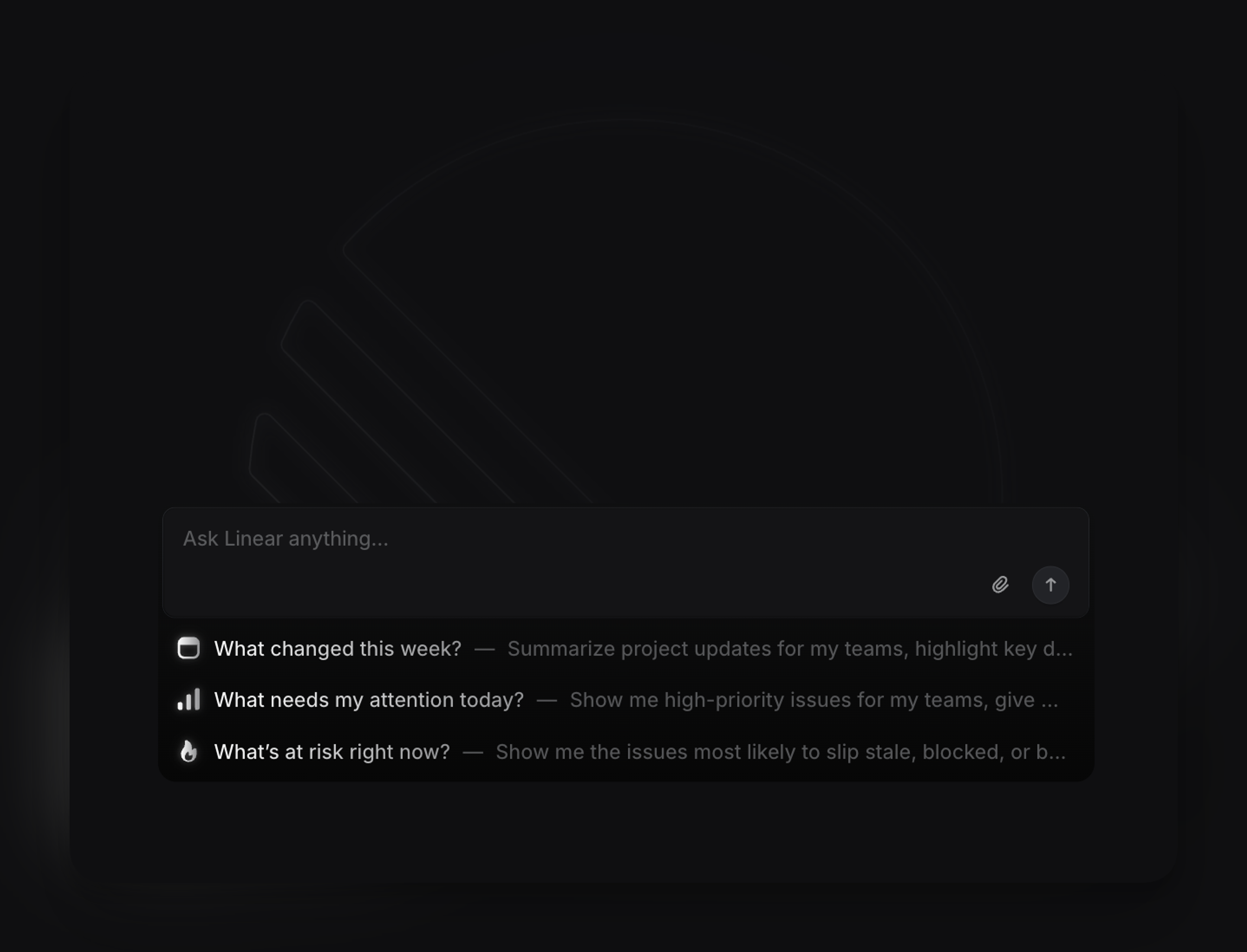 New Linear agent chat.