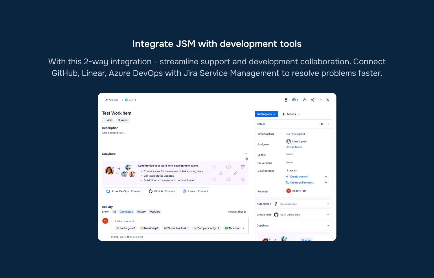 Connecting Linear to jira with Capybara