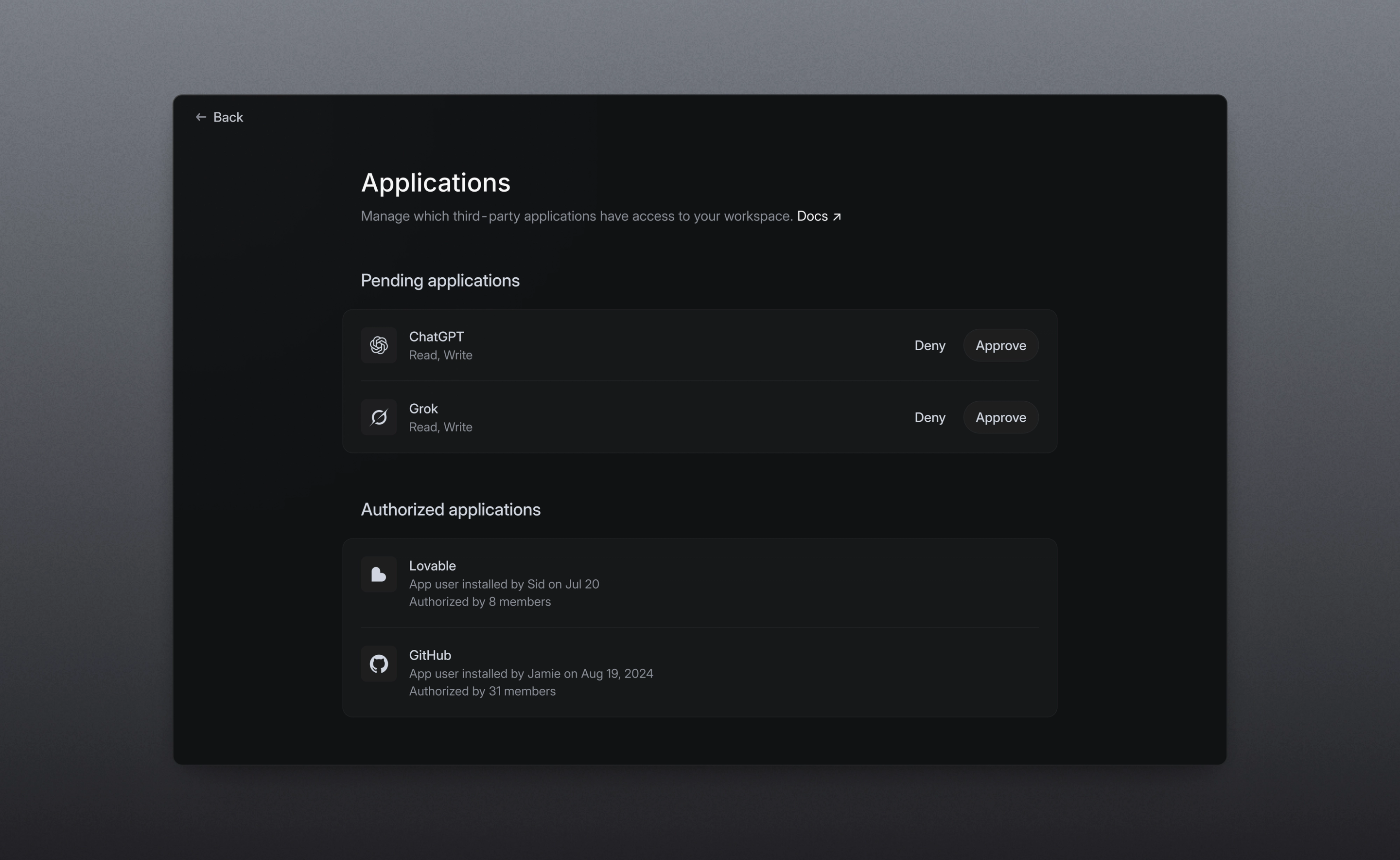Login screen on the Linear desktop app