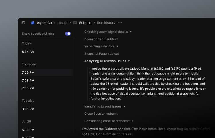 Linear agent automation configured with Subtext session review tools for automatic issue triage
