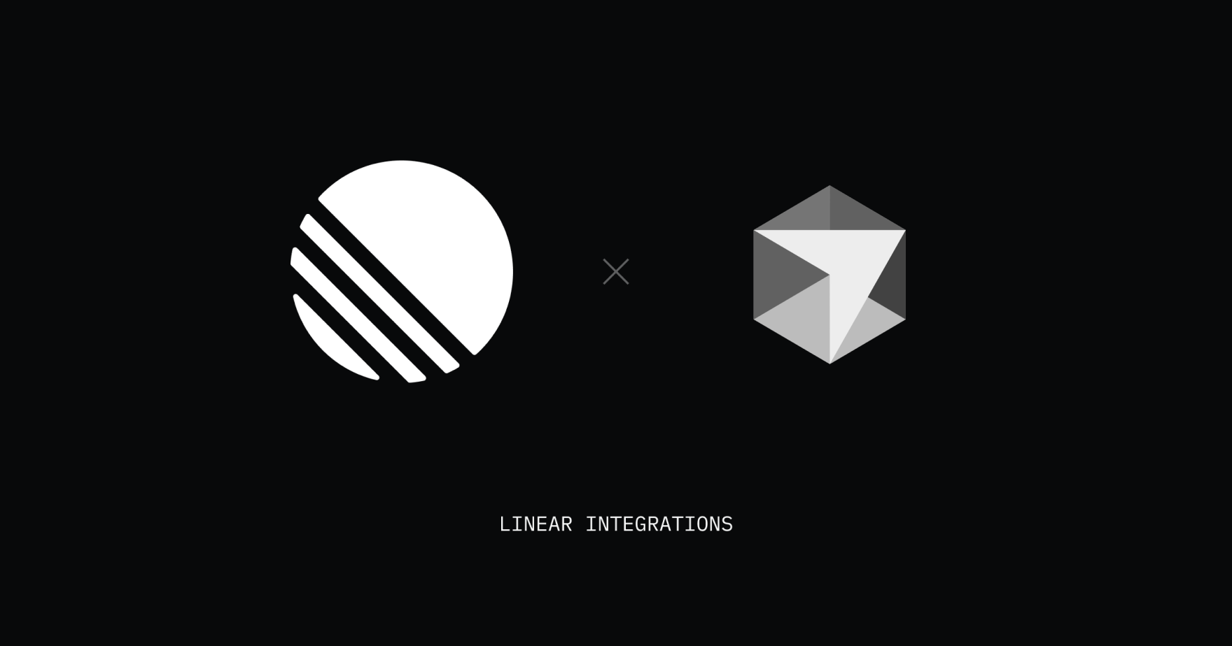 Linear and Cursor logo on a black background