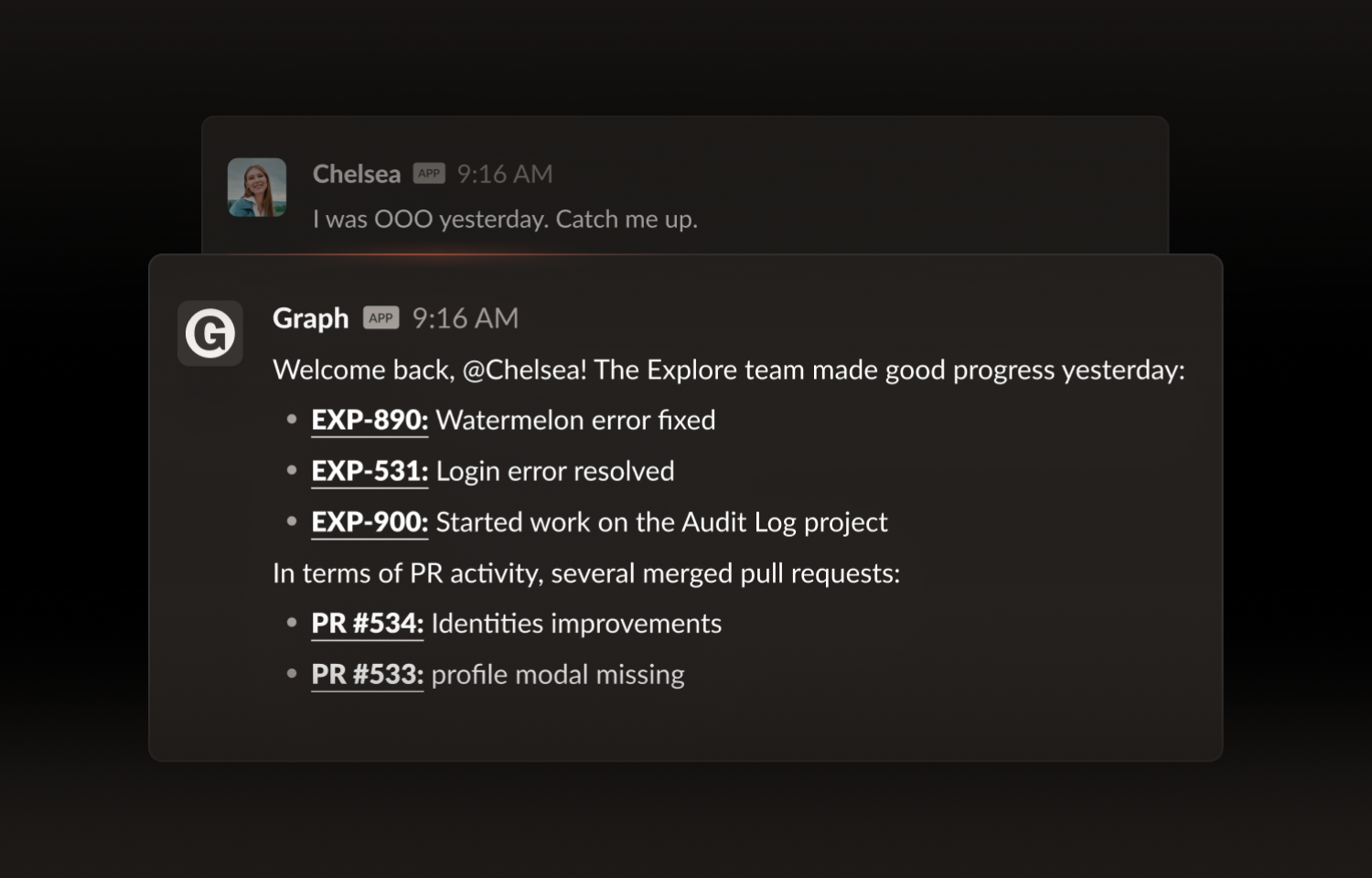 AI summary of what happened yesterday