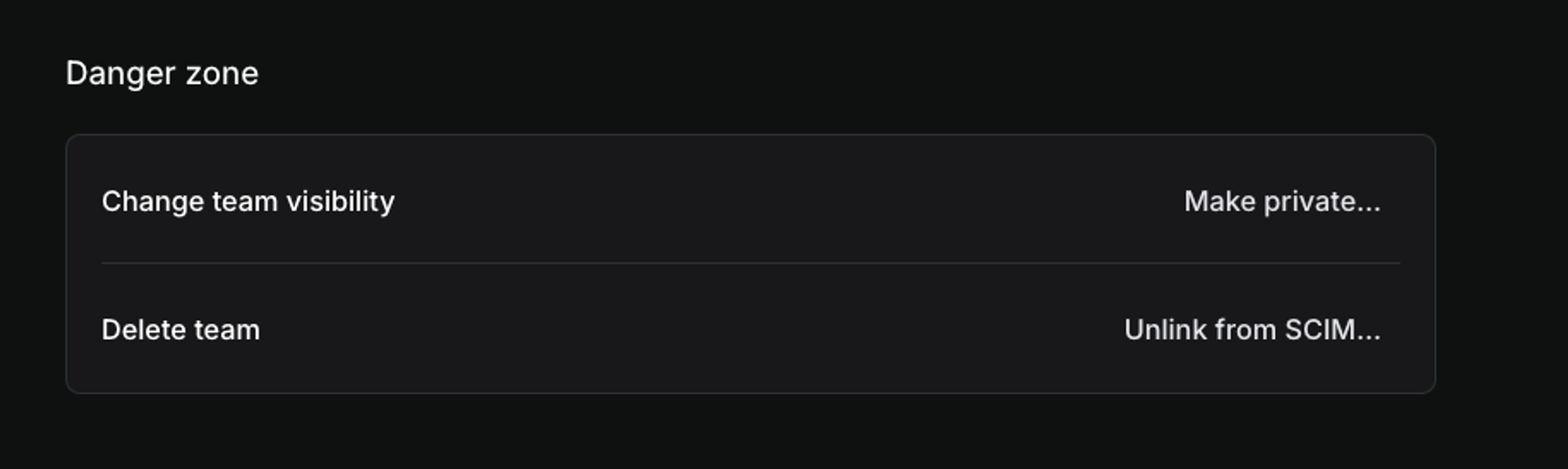 Unlink from SCIM option in Linear team settings
