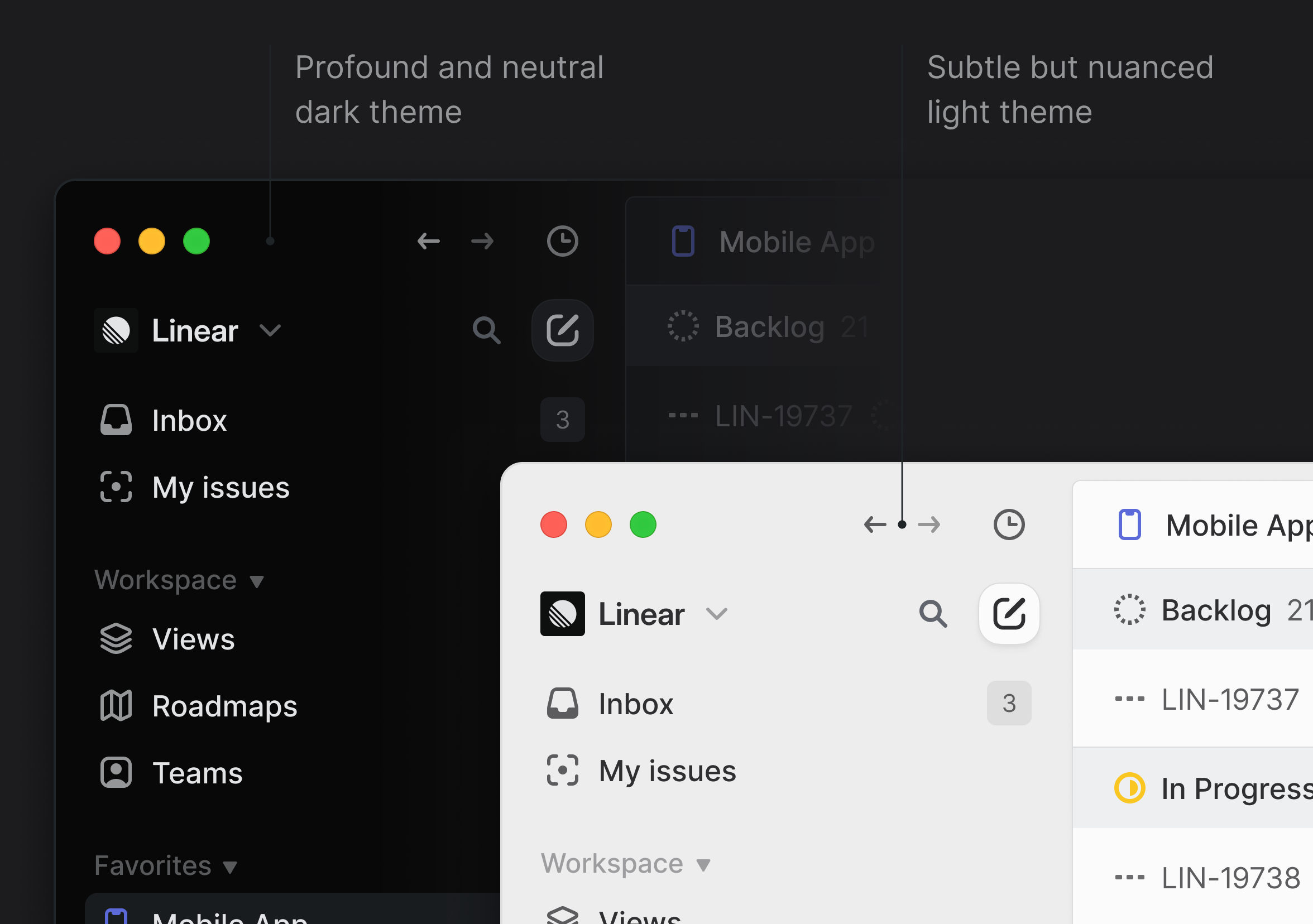 Our new light and dark themes