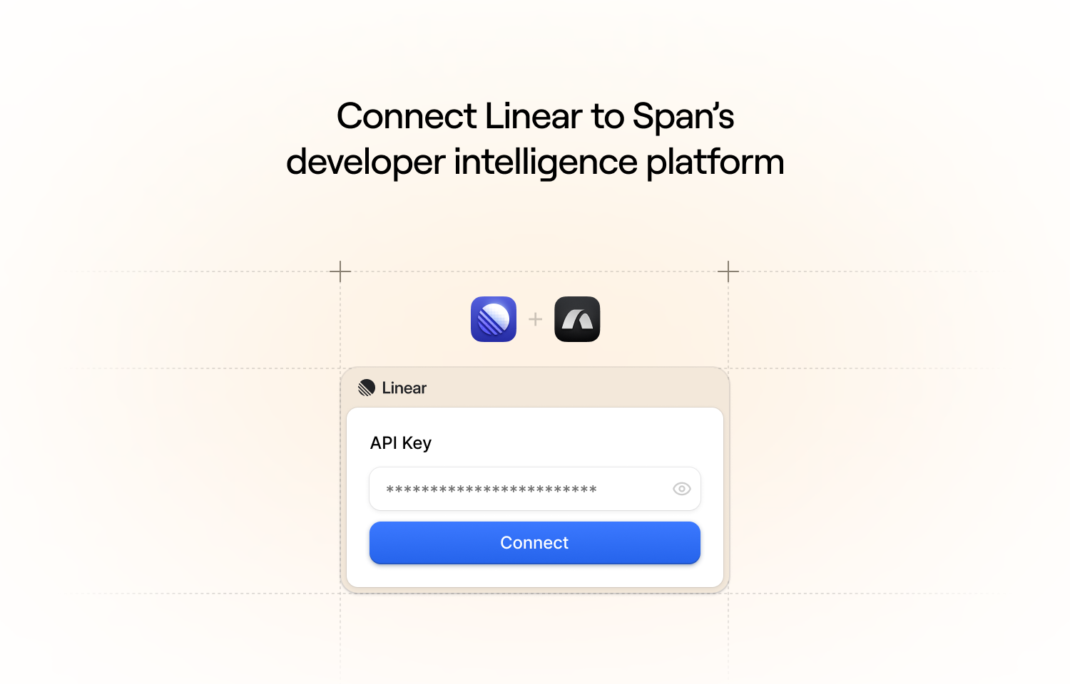 Span connect api button