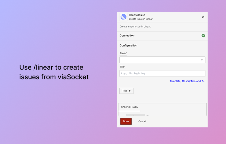 viaSocket trigger form