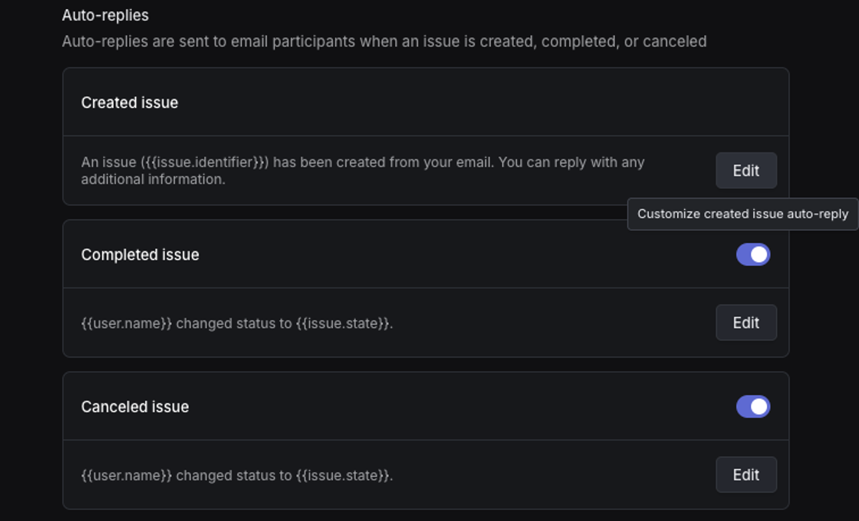 Shows how to customize auto-replies