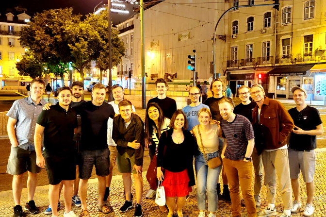 A group photo of the Linear team in Lisbon