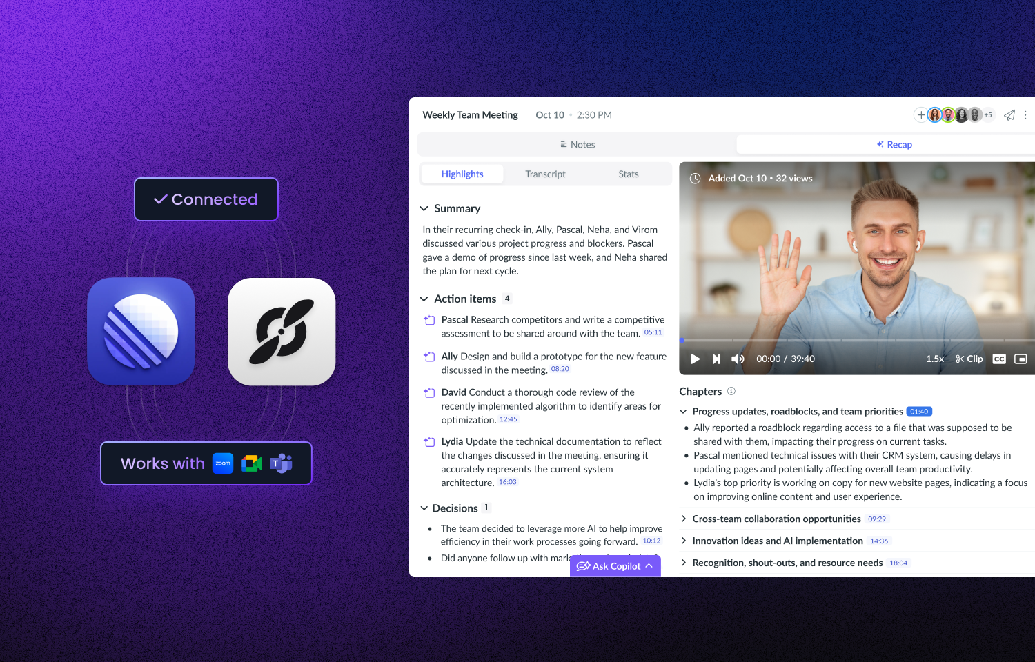 Linear and fellow are synced