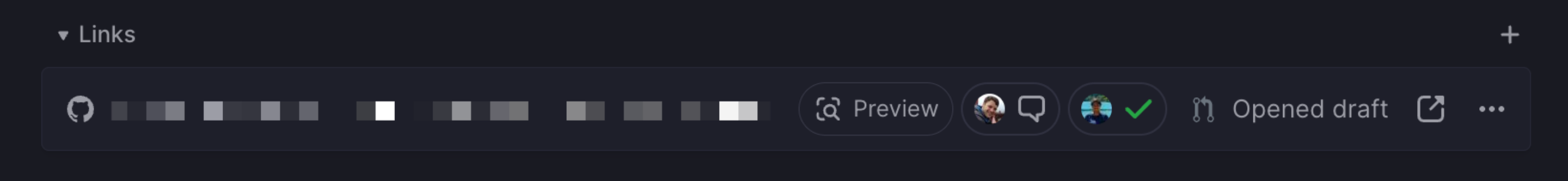PR comments and approved state displayed in Linear attachment.