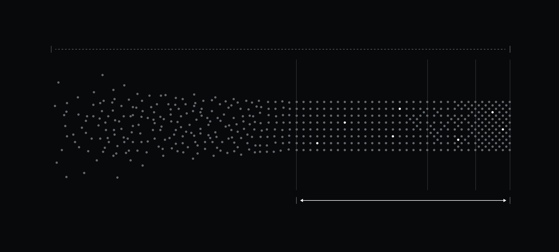 An abstract image visualizing noise and signal
