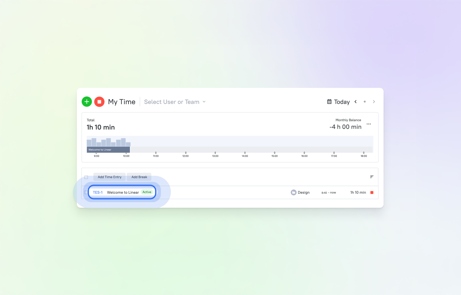 time tracking in Tmetric