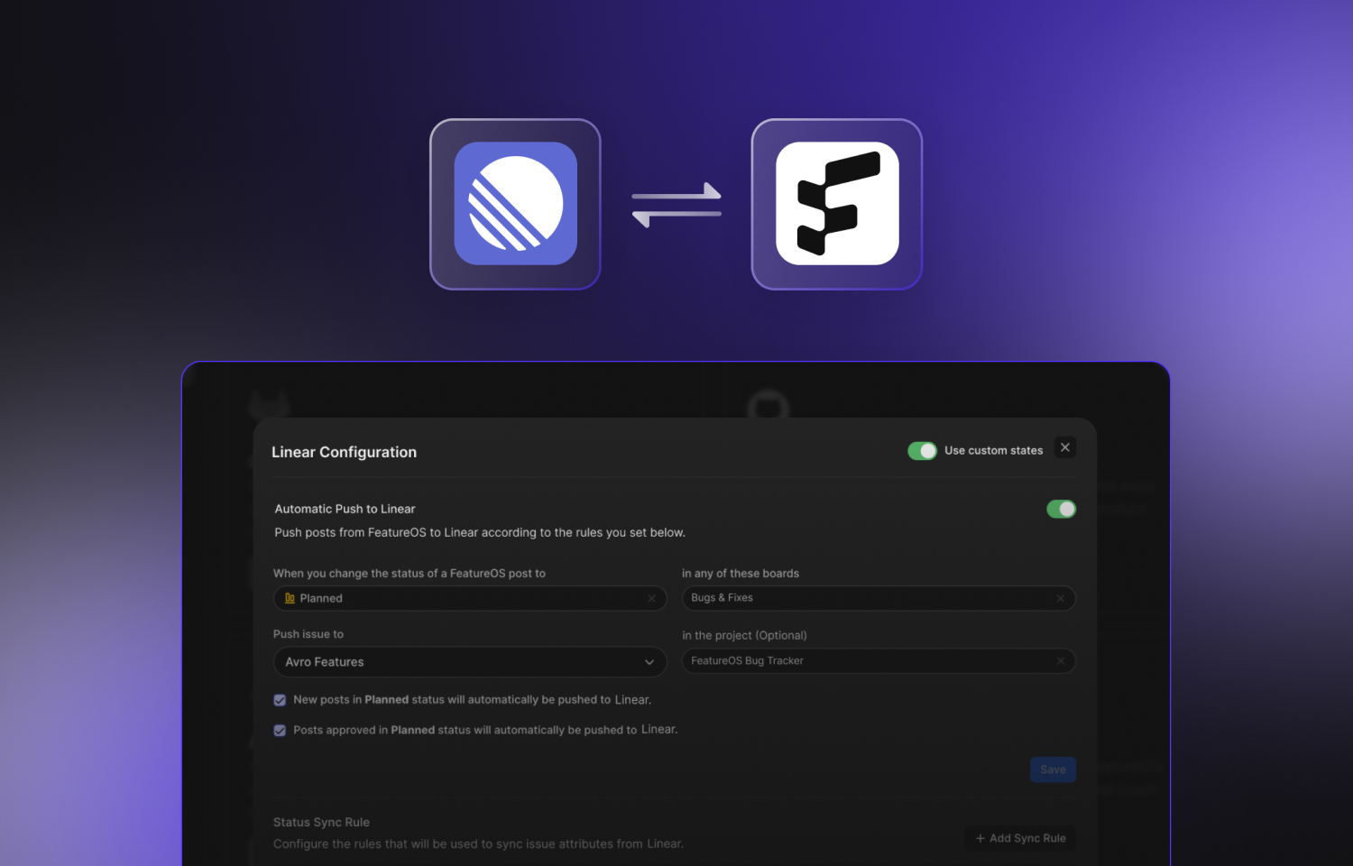 FeatureOS Linear configuration