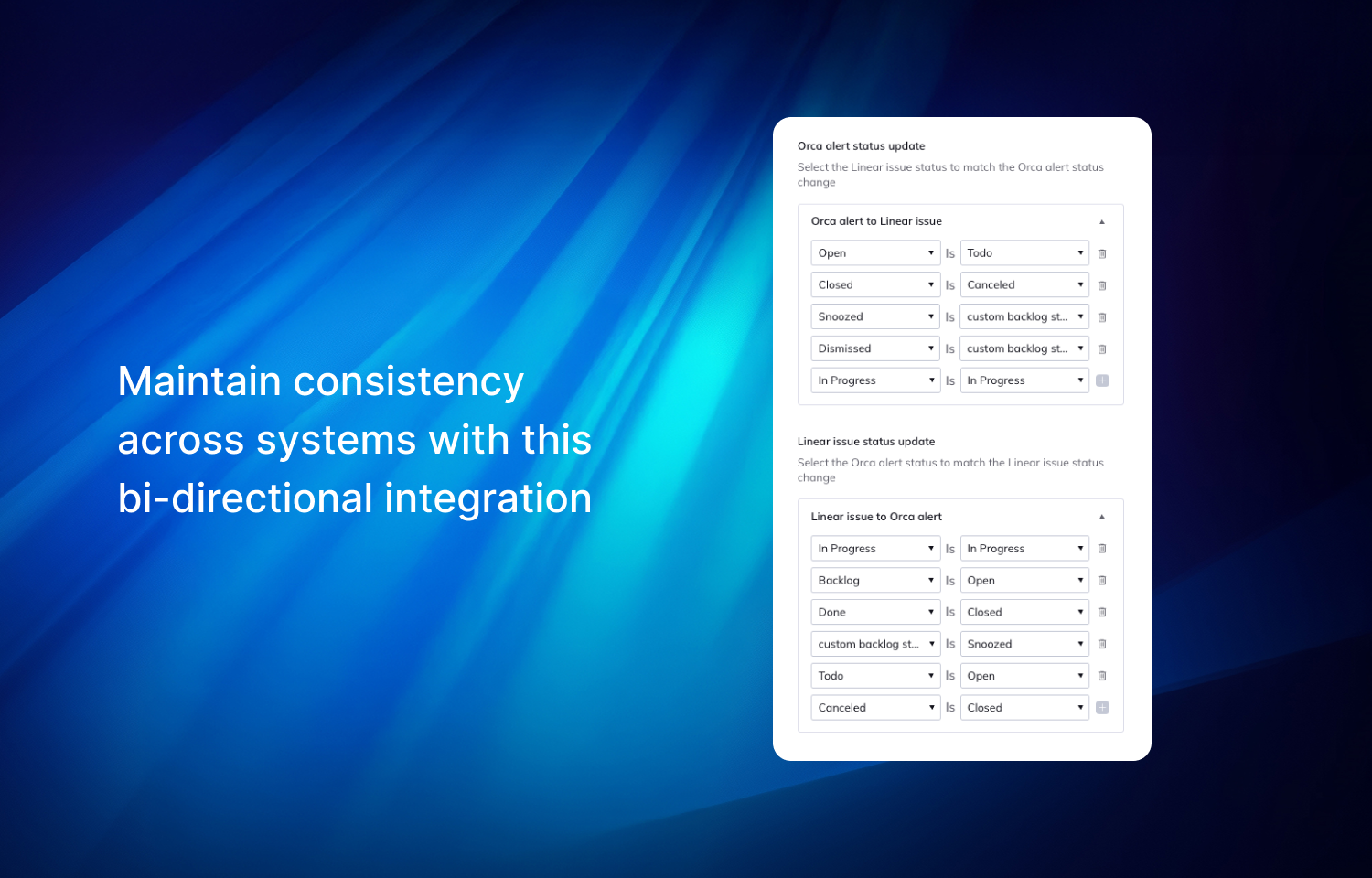 Bidirectional  sync with Orca
