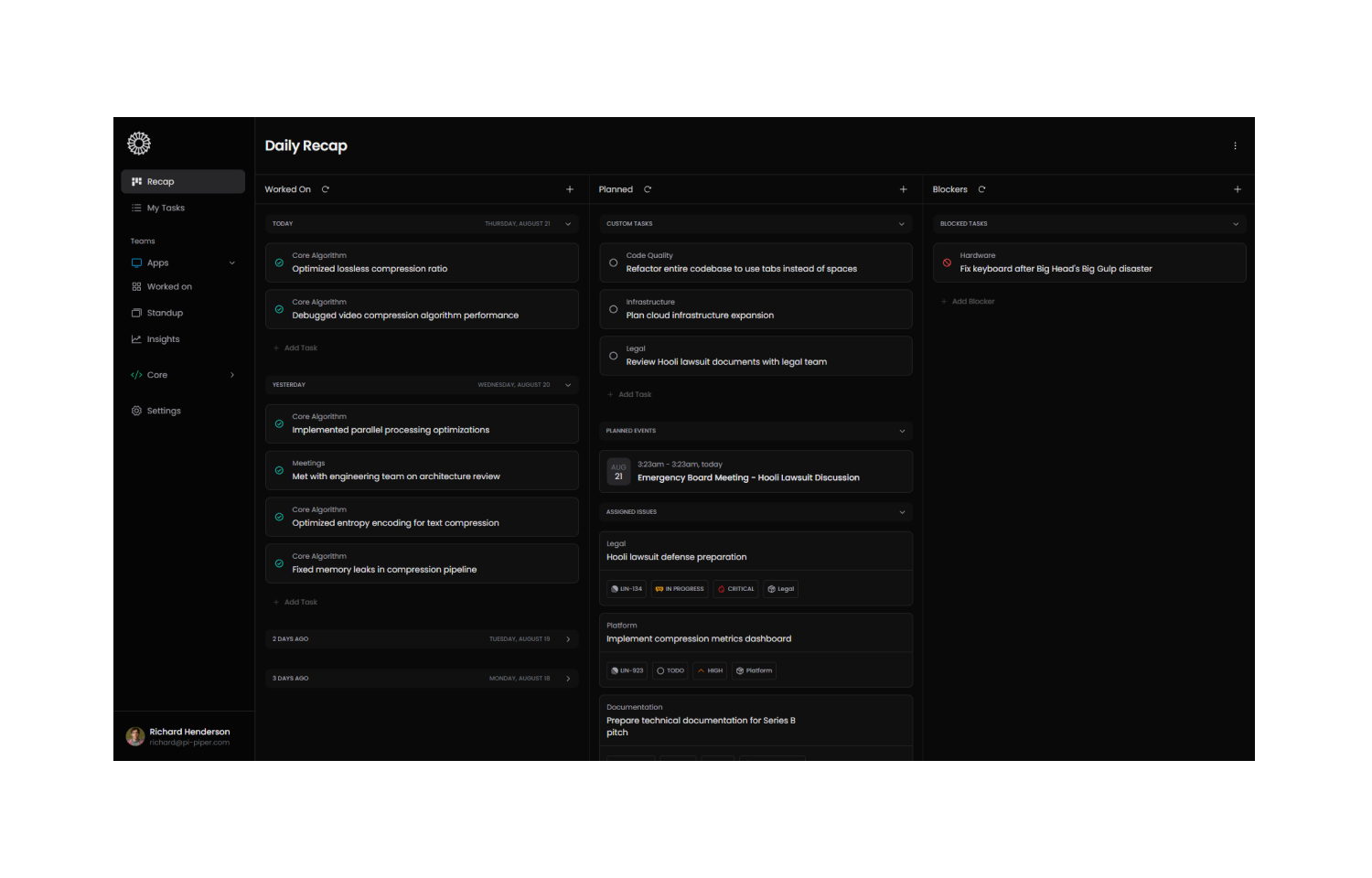 Daily Recap in One Horizon