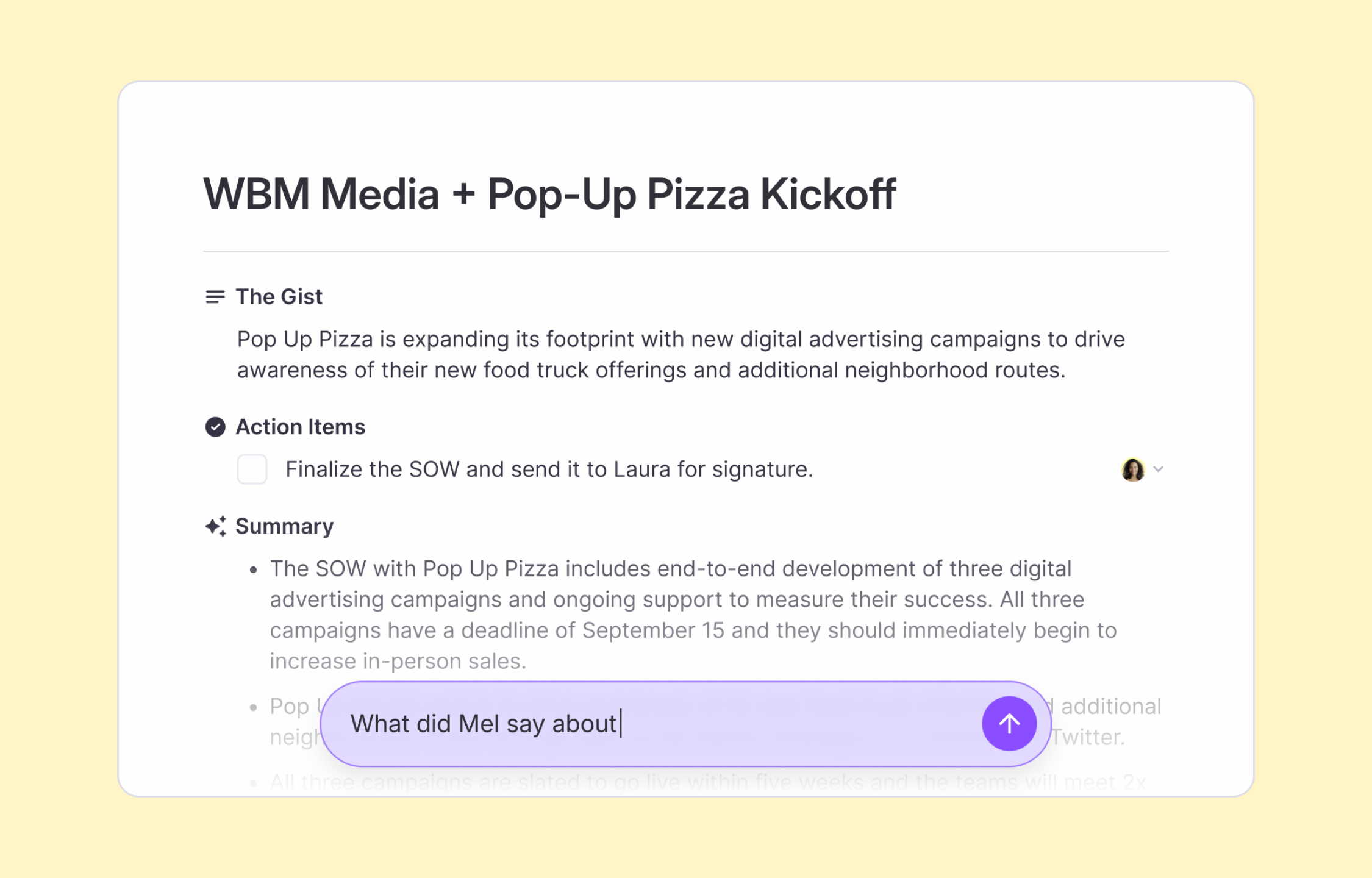 Search meeting notes instantly with AI