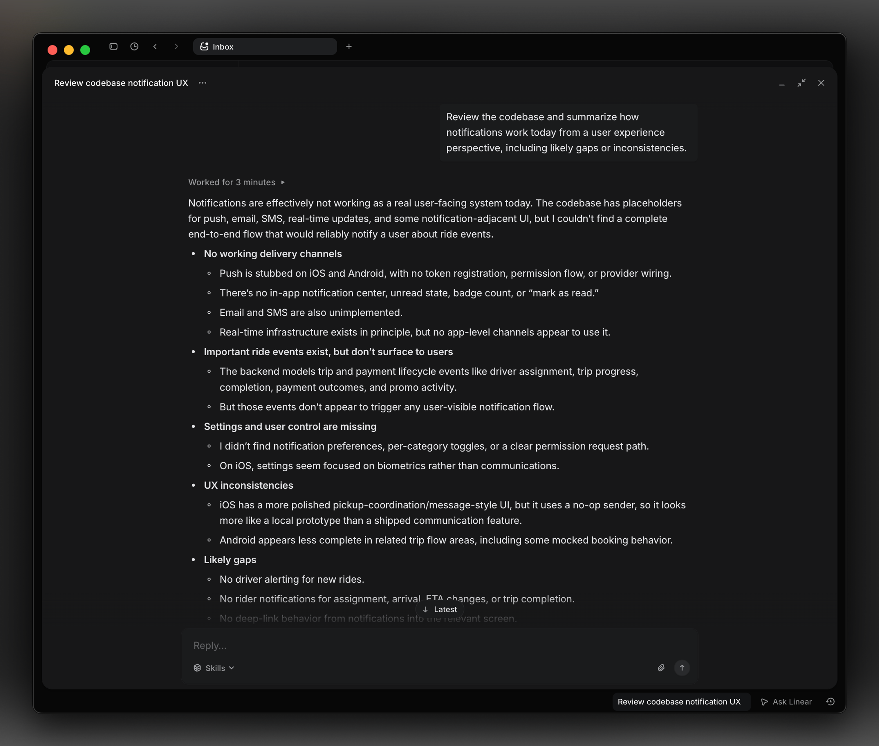 Codebase analysis through Code Intelligence